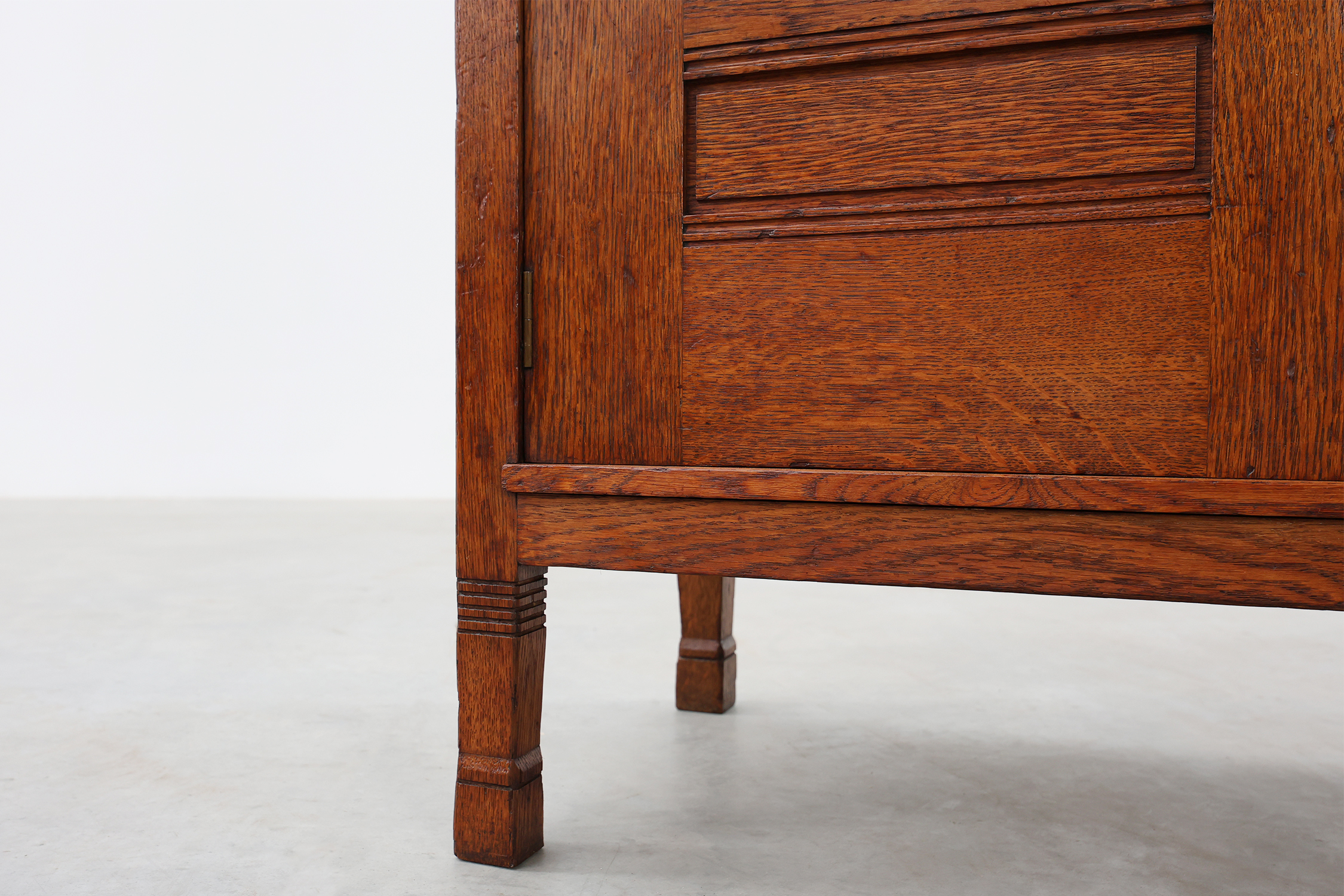 Jugendstil oak cabinet with open shelf section, Netherlands ca. 1900thumbnail